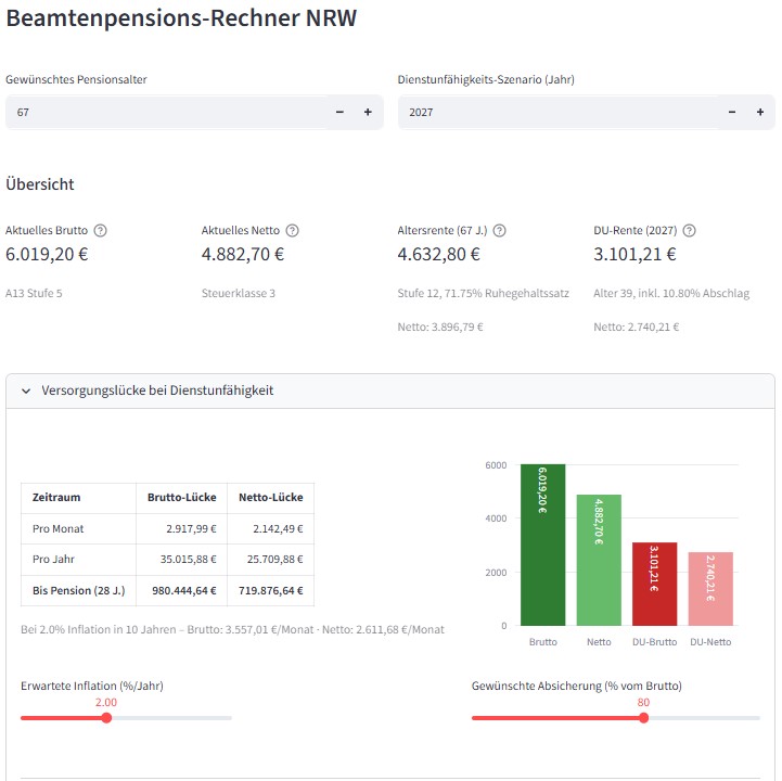 Beamtenrechner Vorschau